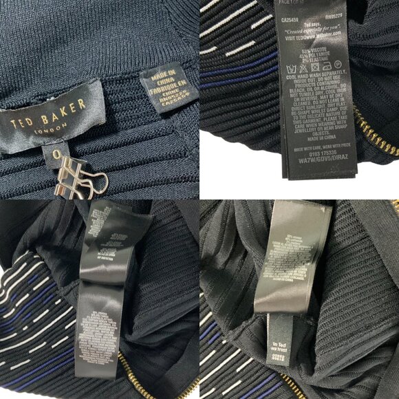 Ted Baker Diraz Off The Shoulder Ribbed Knit Dress 0 Mini - Picture 5 of 12